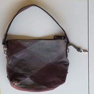 FOSSIL Leather and Suede Leather Patchwork Medium Shoulder Bag ✨HP✨